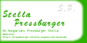 stella pressburger business card